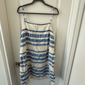 Aerie Blue and White Patterned Dress